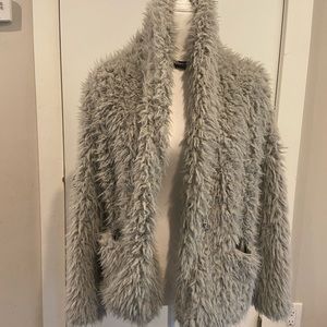 Faux fur bohemian coat